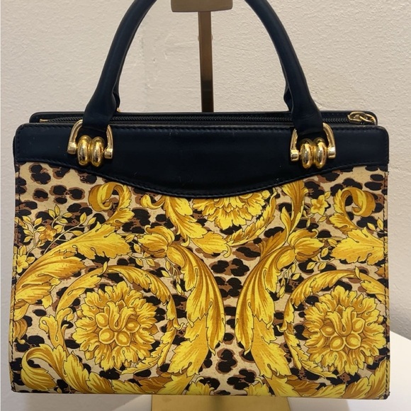 Versace Black and Gold Baroque Bag - Picture 3 of 12